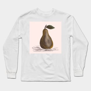 Study of still life pear and leaf in digital shading Long Sleeve T-Shirt